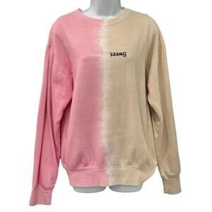 Ariana Grande Sweetener Pink Tan World Tour Thank U Next Crew Sweatshirt size S